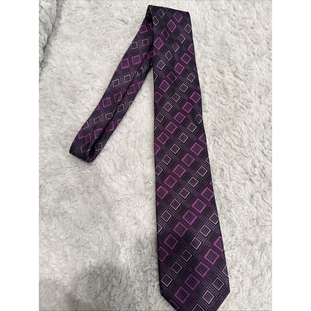 Bocara Woven Geometric Multicolor Long Silk Tie 60" Long X 3" Wide